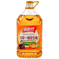 綠源井岡壓榨一級花生油5L 純花生食用油 物理壓榨糧油批發