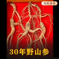 林下參30年野山參25年人參長白山野生老山參整支禮盒裝泡酒煲湯